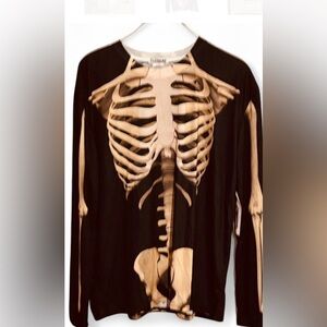 Skeleton Print Long Sleeve Tee